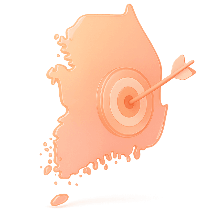 한국 지도 다트판
